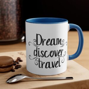 Dream Discover Travel Accent Coffee Mug, 11oz