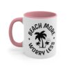 Beach More Worry Less Accent Coffee Mug, 11oz - Image 10