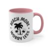 Beach More Worry Less Accent Coffee Mug, 11oz - Image 11