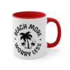 Beach More Worry Less Accent Coffee Mug, 11oz - Image 14