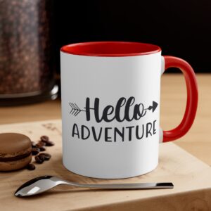 Hello Adventure Accent Coffee Mug, 11oz