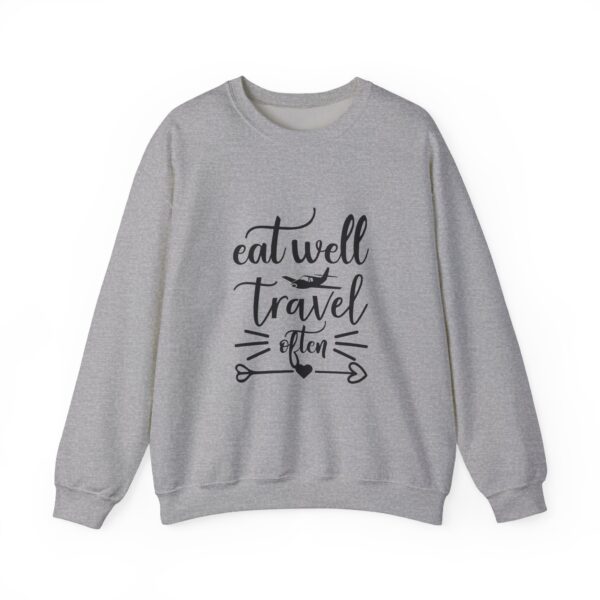 Eat Well Travel Often Unisex Heavy Blend™ Crewneck Sweatshirt - Image 9