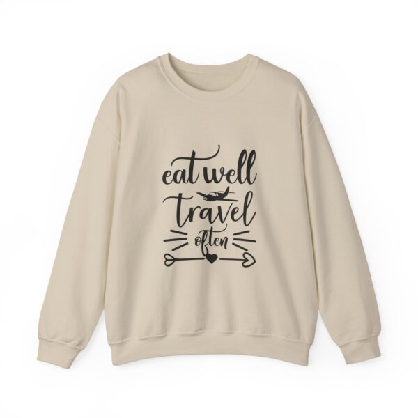 Eat Well Travel Often Unisex Heavy Blend™ Crewneck Sweatshirt - Image 5