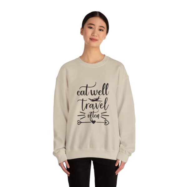 Eat Well Travel Often Unisex Heavy Blend™ Crewneck Sweatshirt - Image 8