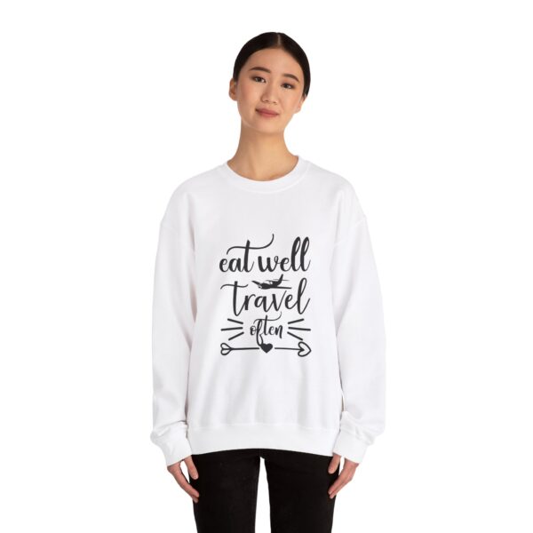 Eat Well Travel Often Unisex Heavy Blend™ Crewneck Sweatshirt - Image 4