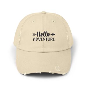 Hello Adventure Arrow Cap | Distressed Baseball Hat