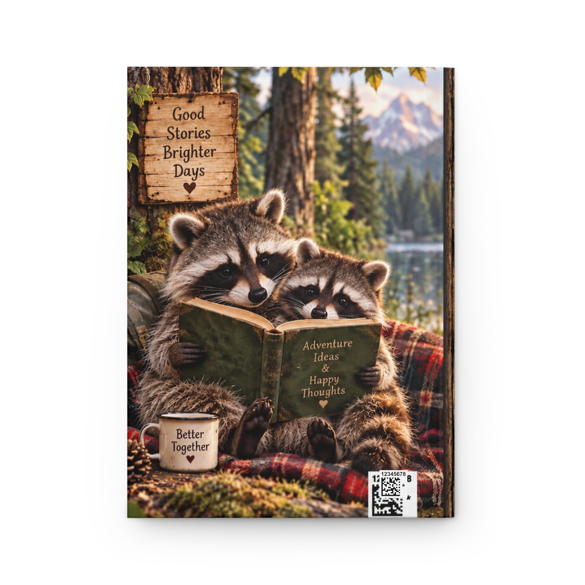 Cute Raccoon Holding Journal Hardcover Journal | Lined Notebook - Image 2